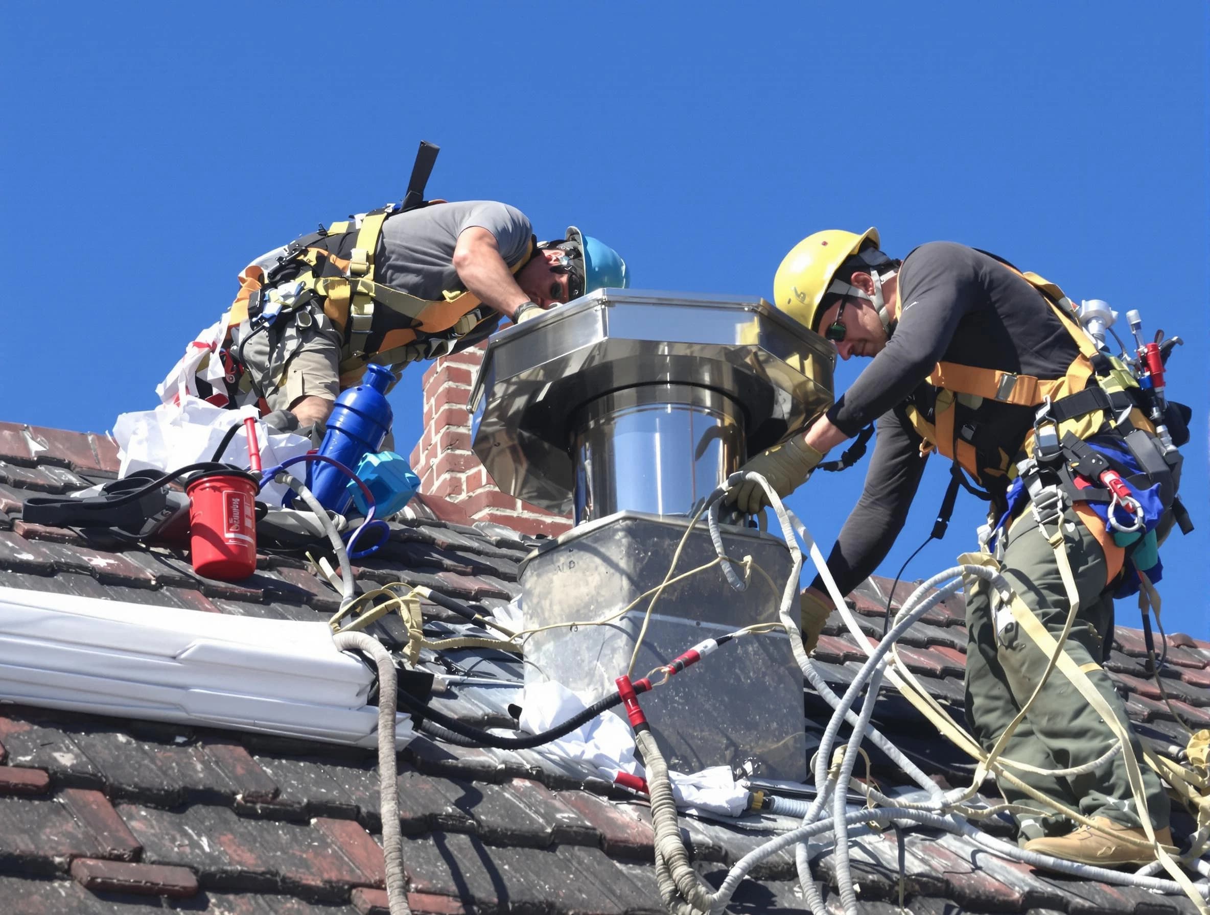 Protective chimney cap installed by Freehold Chimney Sweep in Freehold, NJ