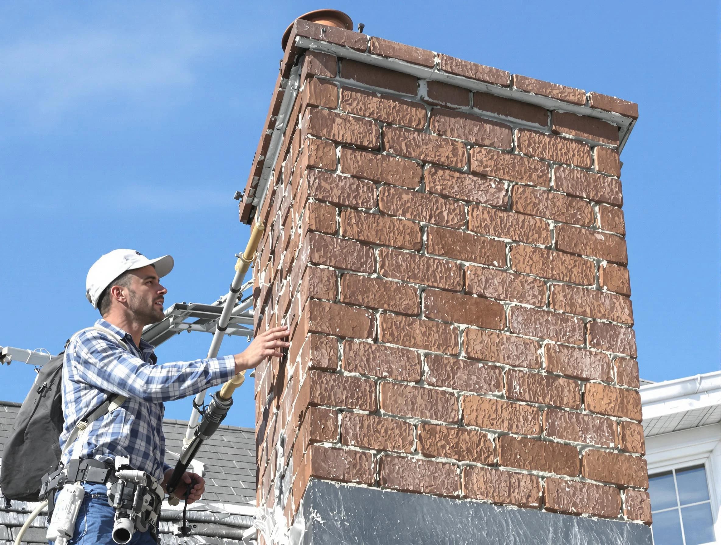 Brickwork for a chimney rebuild by Freehold Chimney Sweep in Freehold, NJ