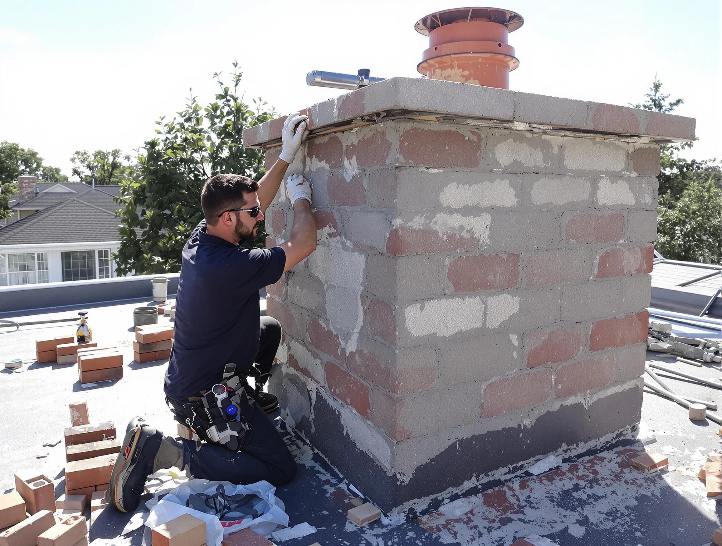 Advanced chimney repair process by Freehold Chimney Sweep in Freehold, NJ