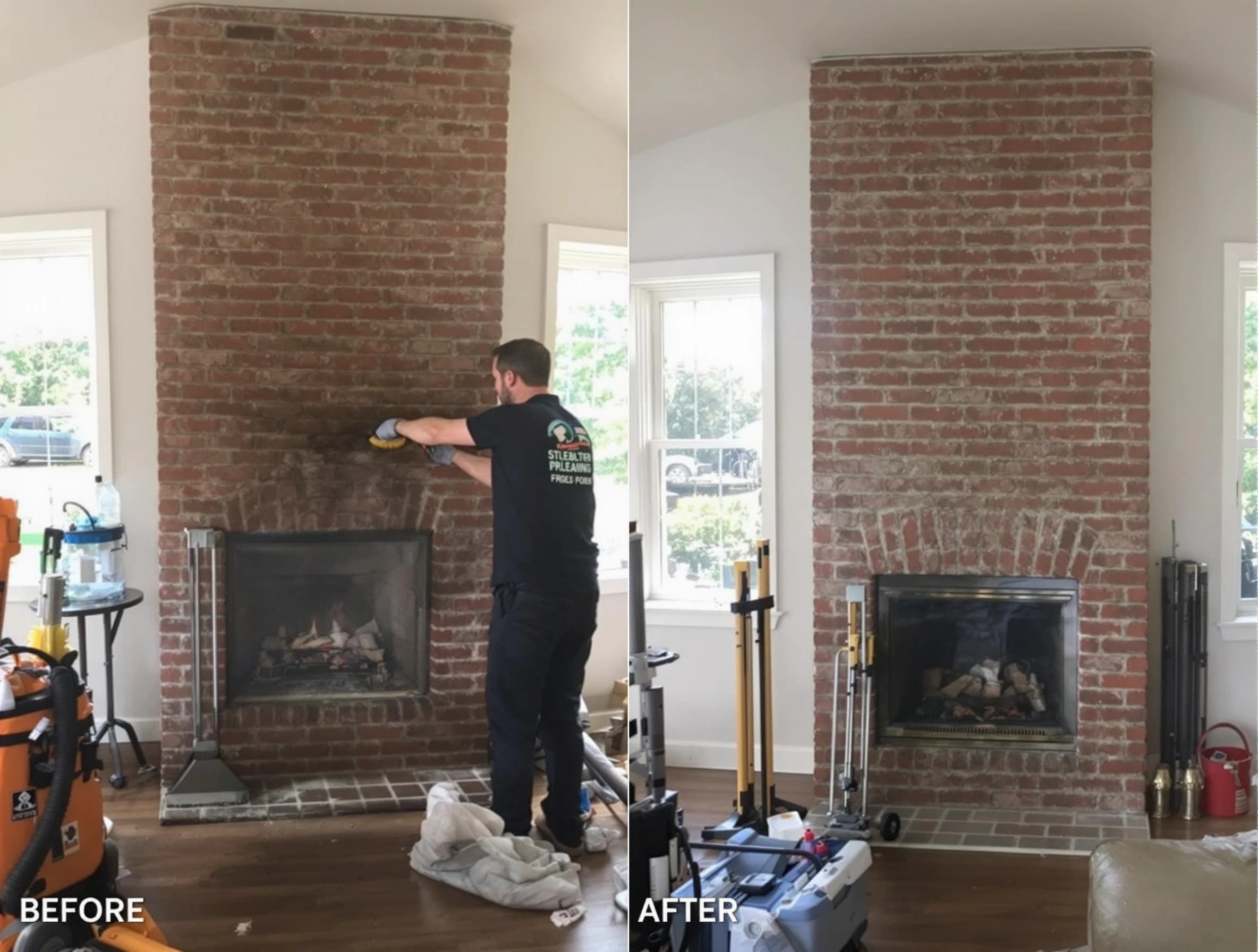 Finished chimney sweeping service by Freehold Chimney Sweep in Freehold, NJ