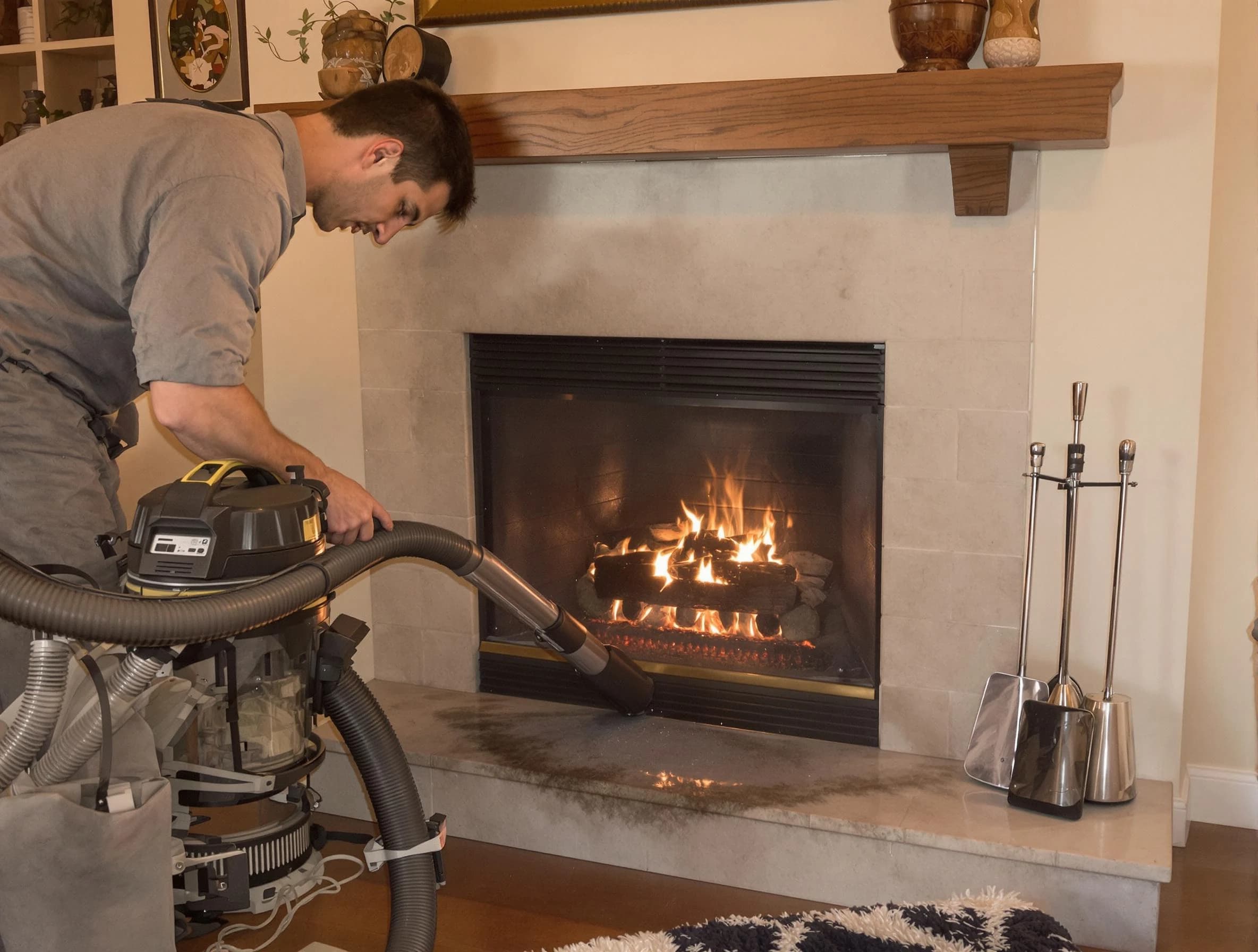 Routine fireplace upkeep by Freehold Chimney Sweep in Freehold, NJ